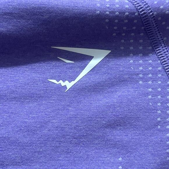 Gymshark Vital Crop Top in Bright Purple Marl Size Medium - Picture 9 of 11